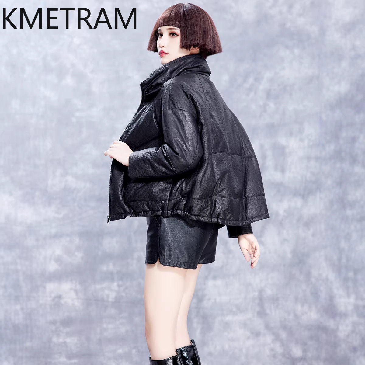 Puffer Jacket Women Down - KMETRAM Jaket Kulit Domba Asli Wanita