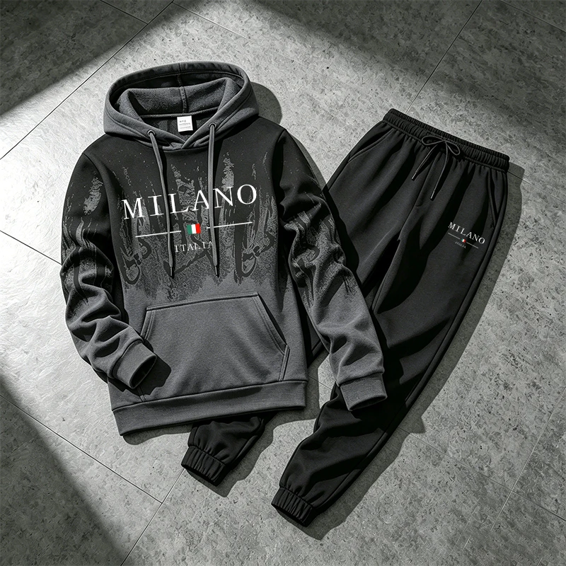 Winter Clothing Hoodie - Splashed Ink Hoodie Pria Tracksuit Kasual