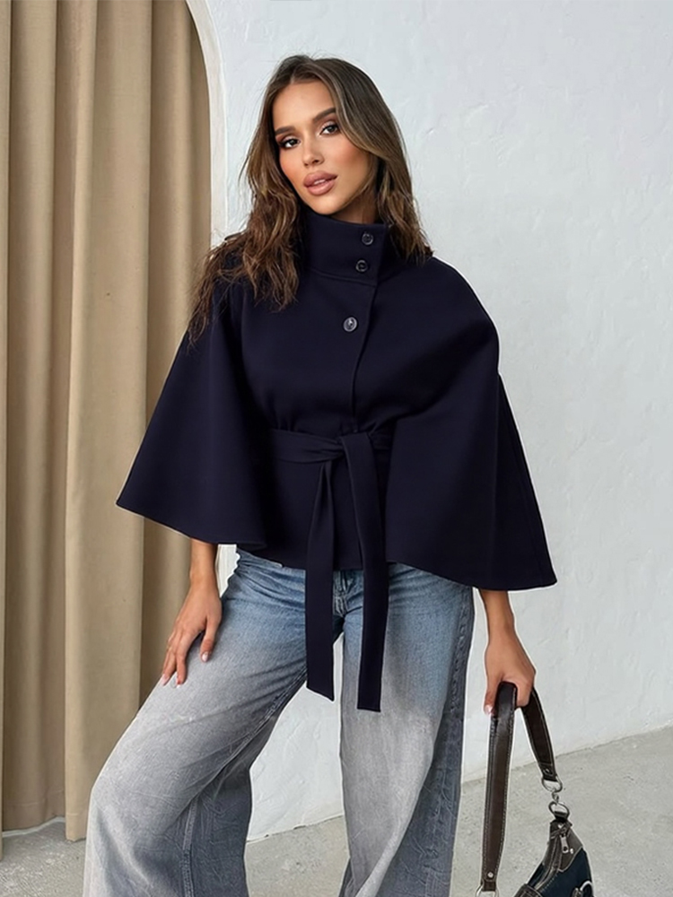 Wool Blend Coat - Mantel Pendek Elegan Berbahan Campuran Wol