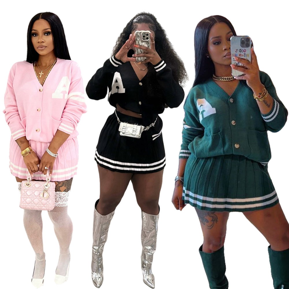 Winter Clothing Matching - Rajutan lipit rok sweter 2 dua