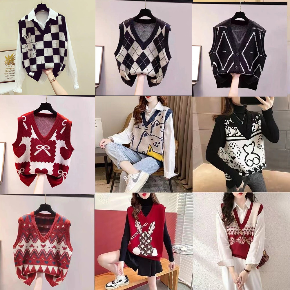 Winter Clothing Label - Rompi Rajut Wanita Tanpa Lengan Model