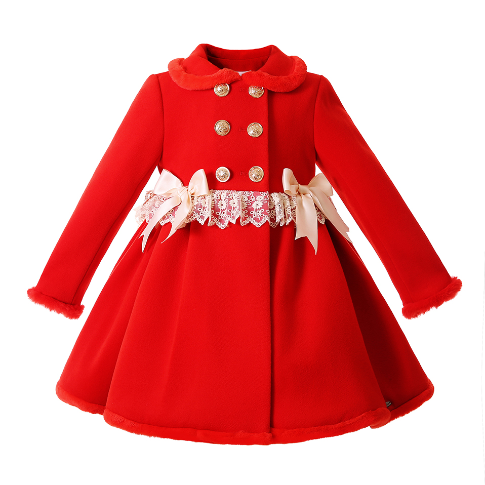 Winter Clothing For Toddlers - Jaket Mantel Musim Dingin Natal Merah