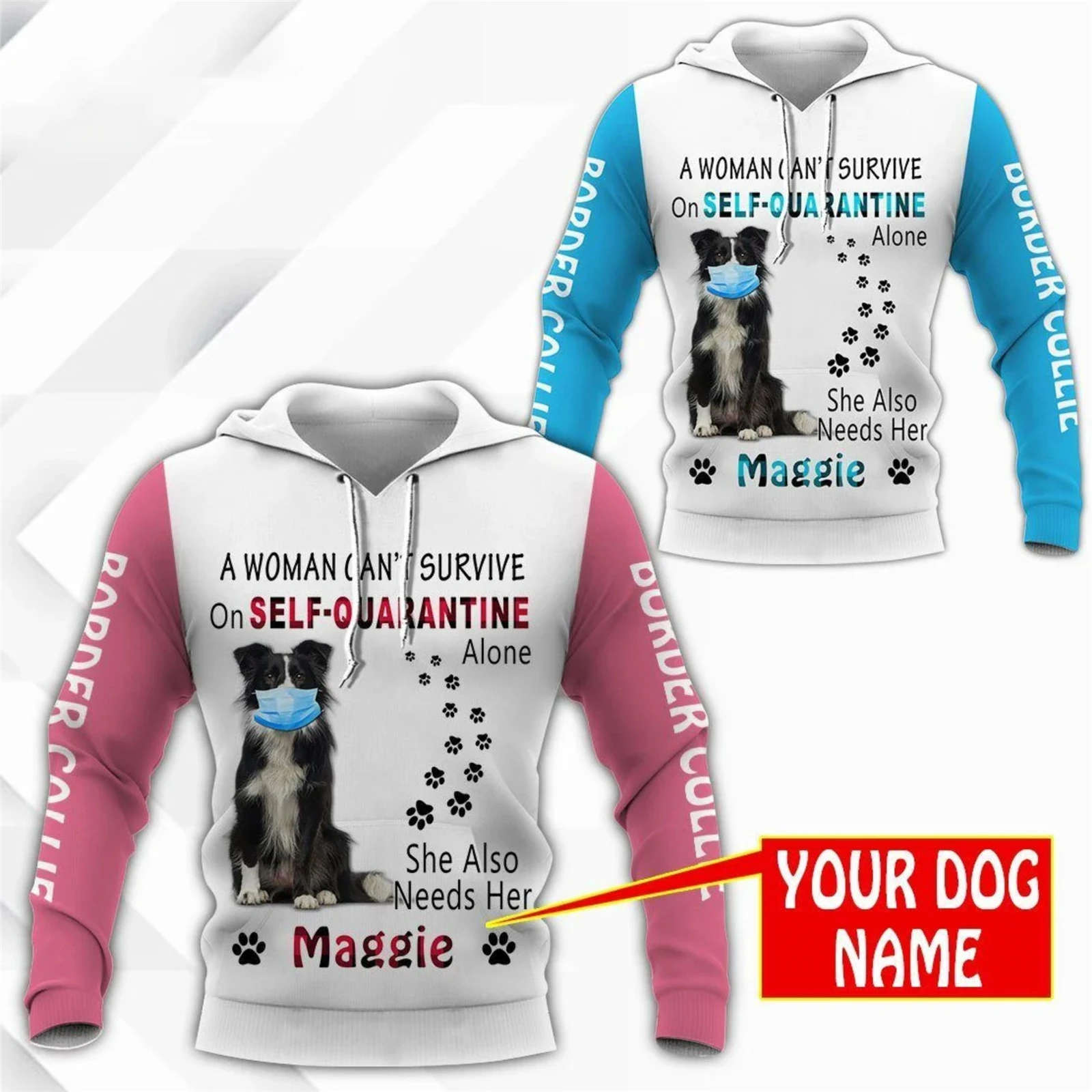 Winter Clothing Name - HX Animal Hoodie Sesuaikan Nama Anjing
