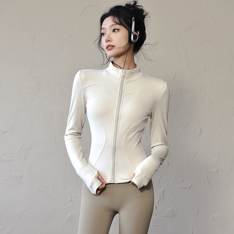 Winter Yoga Clothing - Jaket olahraga lengan panjang baju Yoga