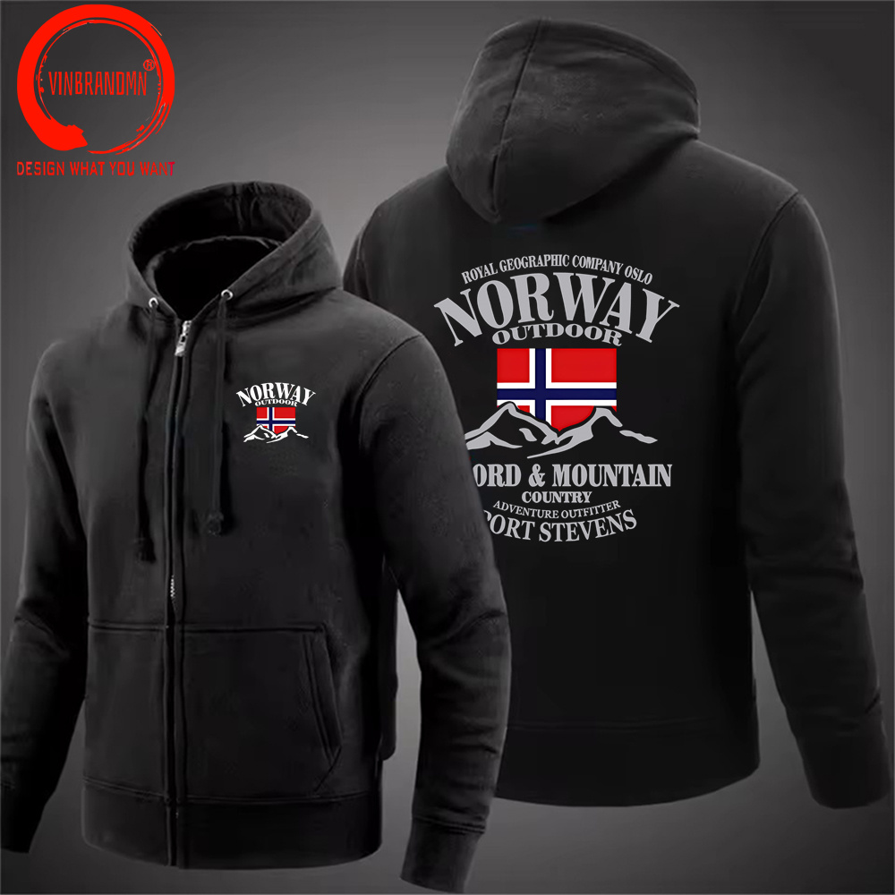 Winter Clothing Norway - Hoodie Norwegia Fjord Fashion Berkualitas Tinggi,
