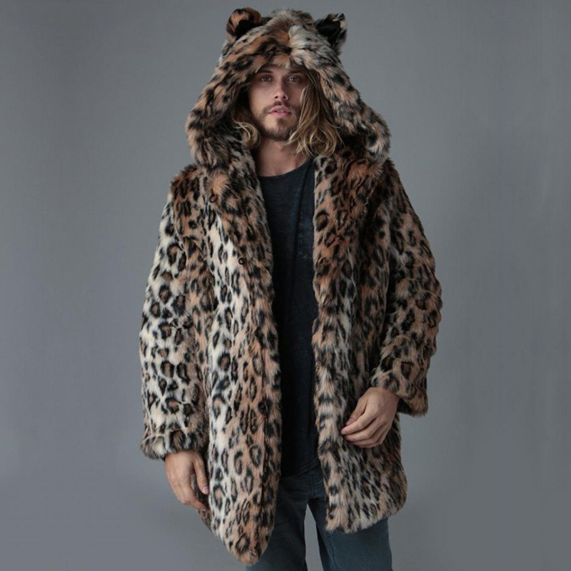 Winter Clothing Matching - Jaket Bulu Imitasi Pria Mantel Musim