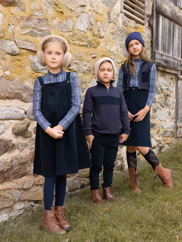 Winter Clothing For Toddlers - AP 2025 AW Koleksi Korduroi Biru