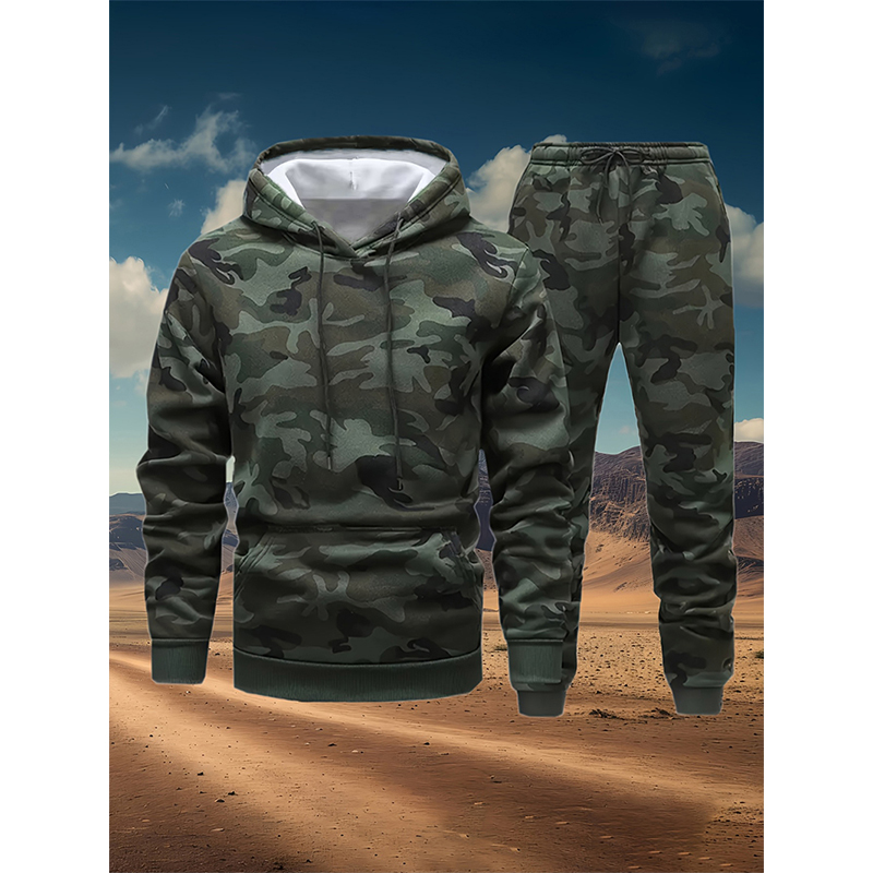 Winter Clothing Hoodie - Set Hoodie dan Celana Motif Kamuflase