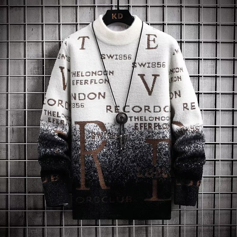 Winter Clothing English - Sweter Pria Musim Gugur Musim Dingin