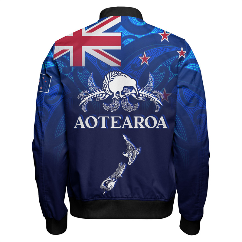 Winter Clothing Nz - Jaket tato Maori motif bendera nasional