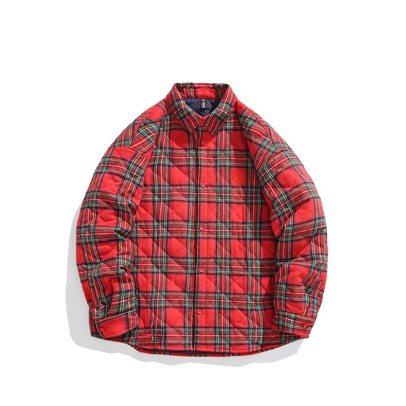 Winter Clothing Label - Jaket bantalan katun Vintage pria, Mantel