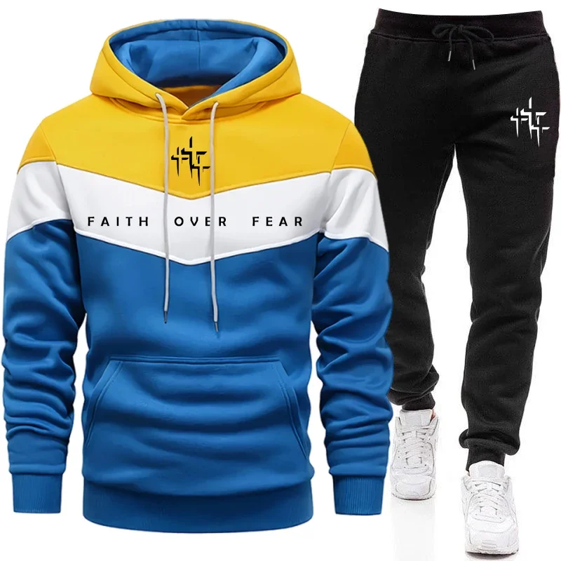 Faith Over Fear Setelan Olahra - Winter Clothing Hoodie ulasan dan harga