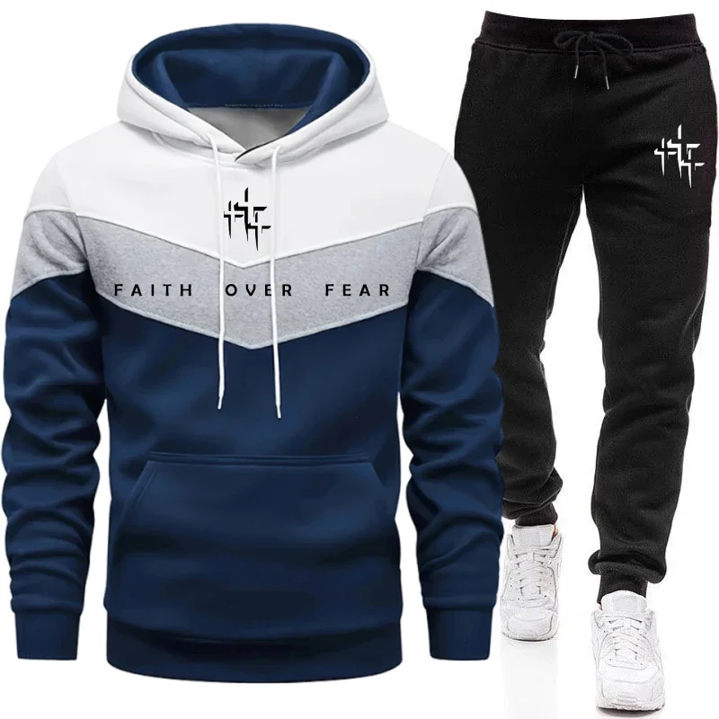 Faith Over Fear Setelan Olahra - Winter Clothing Hoodie ulasan dan harga