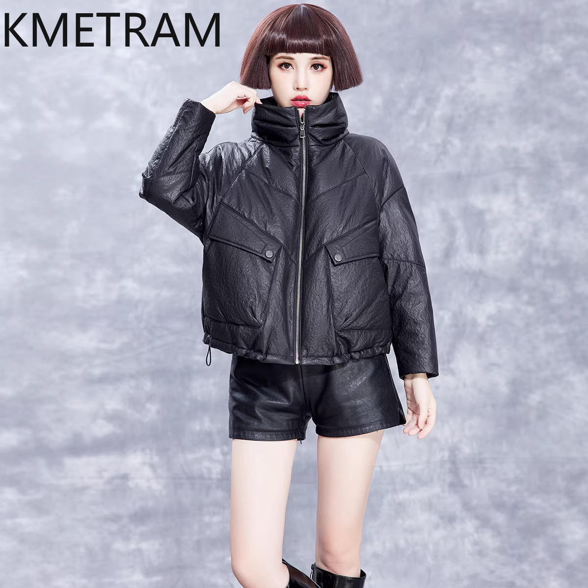 KMETRAM Jaket Kulit Domba Asli - Puffer Jacket Women Down ulasan dan harga