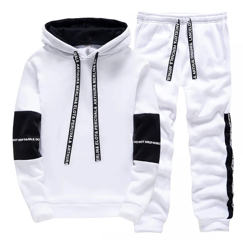 Setelan Olahraga Pria Hitam Pu - Winter Clothing Hoodie ulasan dan harga