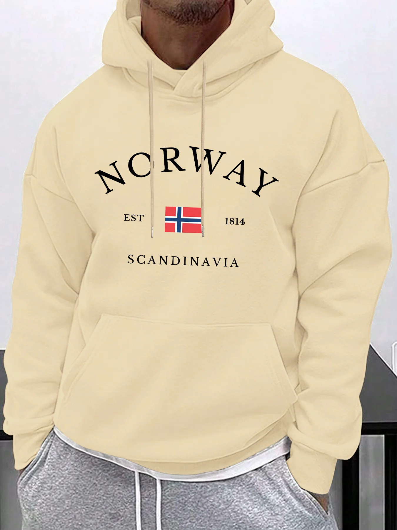 NORWAY Hoodie Retro Kasual Mod - Winter Clothing Norway ulasan dan harga