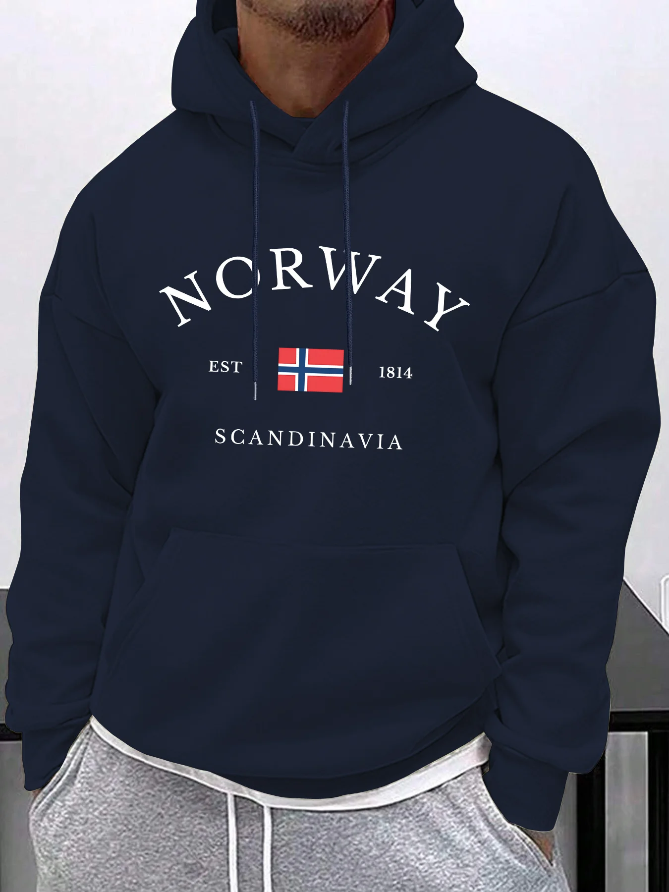 NORWAY Hoodie Retro Kasual Mod - Winter Clothing Norway ulasan dan harga