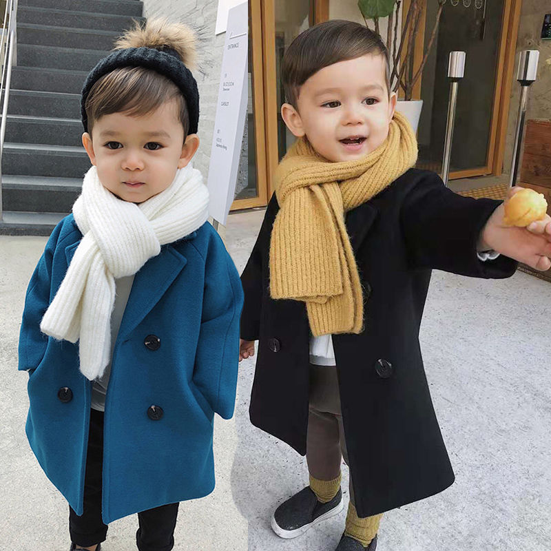 Jaket wol dua baris, mantel wo - Winter Clothing For Toddlers ulasan dan harga
