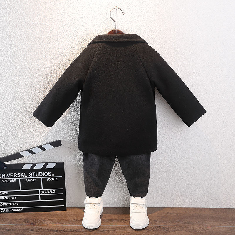 Jaket wol dua baris, mantel wo - Winter Clothing For Toddlers ulasan dan harga