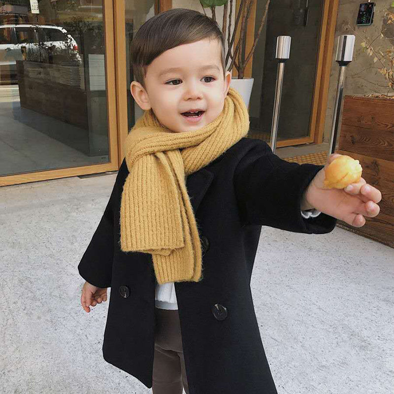 Jaket wol dua baris, mantel wo - Winter Clothing For Toddlers ulasan dan harga