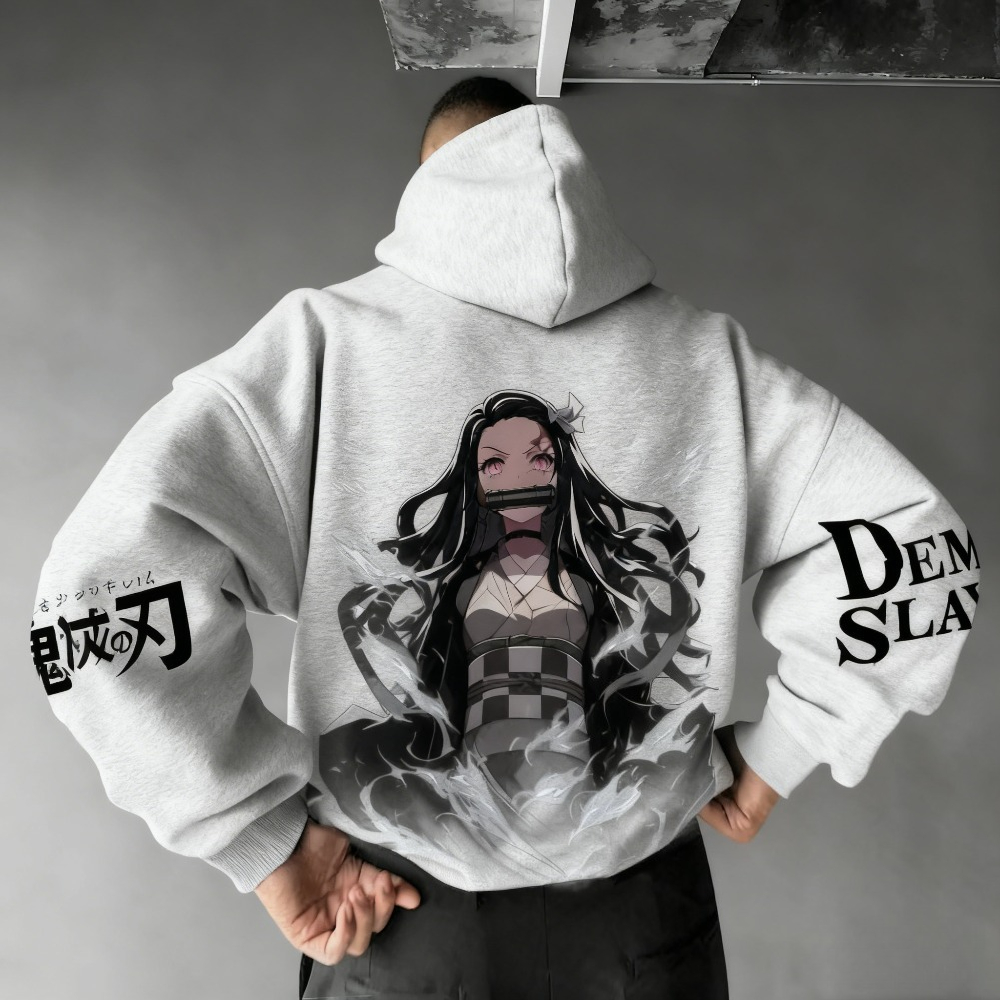 Demon Slayer Hoodie Pria Kamad - Winter Clothing Anime ulasan dan harga