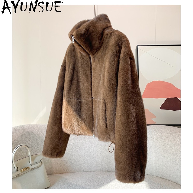 AYUNSUE Mantel Bulu Mink Utuh  - Winter Clothing Label ulasan dan harga