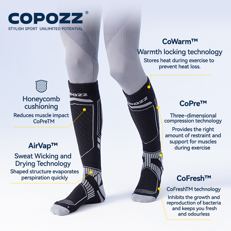 COPOZZ Kaus Kaki Ski Musim Din - Thermal Sock Merino ulasan dan harga