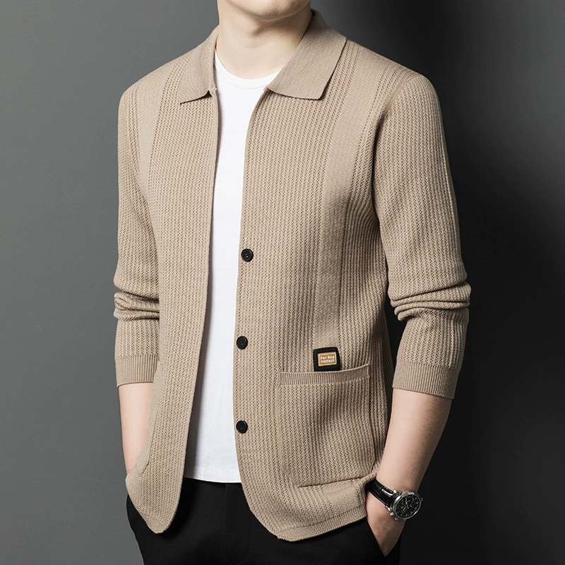 Kardigan Rajutan Pria Berkuali - Wool Blend Coat ulasan dan harga
