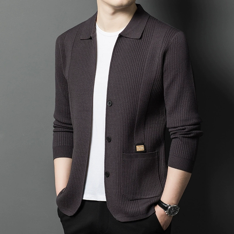 Kardigan Rajutan Pria Berkuali - Wool Blend Coat ulasan dan harga
