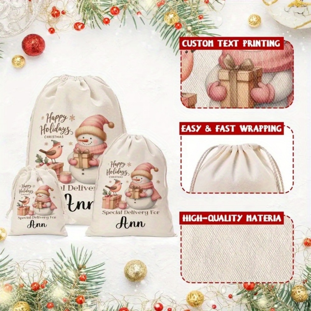 Kantong Serut Manusia Salju Na - Winter Clothing Name ulasan dan harga