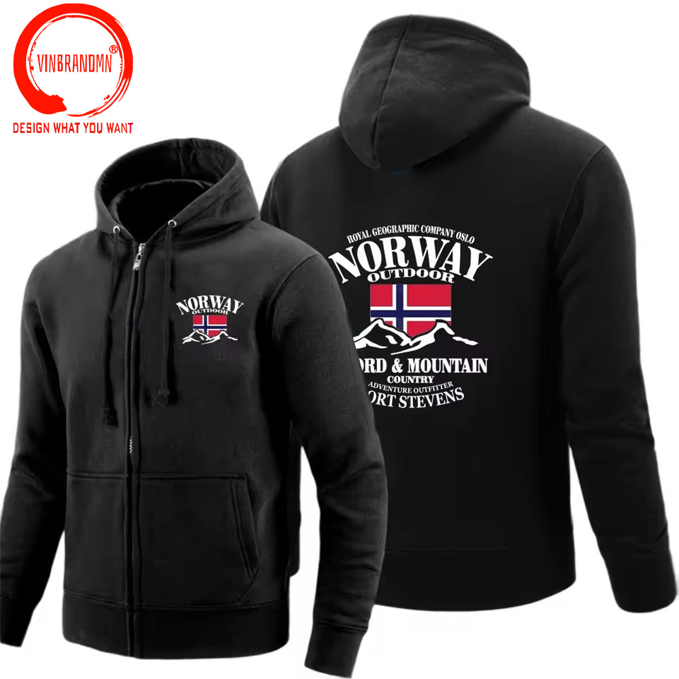Hoodie Norwegia Fjord Fashion  - Winter Clothing Norway ulasan dan harga