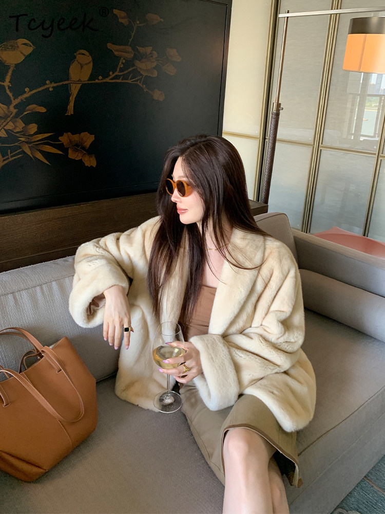 Tcyeek Mantel Bulu Cerpelai Al - Winter Clothing Label ulasan dan harga