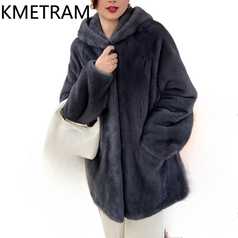 Jaket Bulu Mink Beludru Alami  - Winter Clothing Label ulasan dan harga