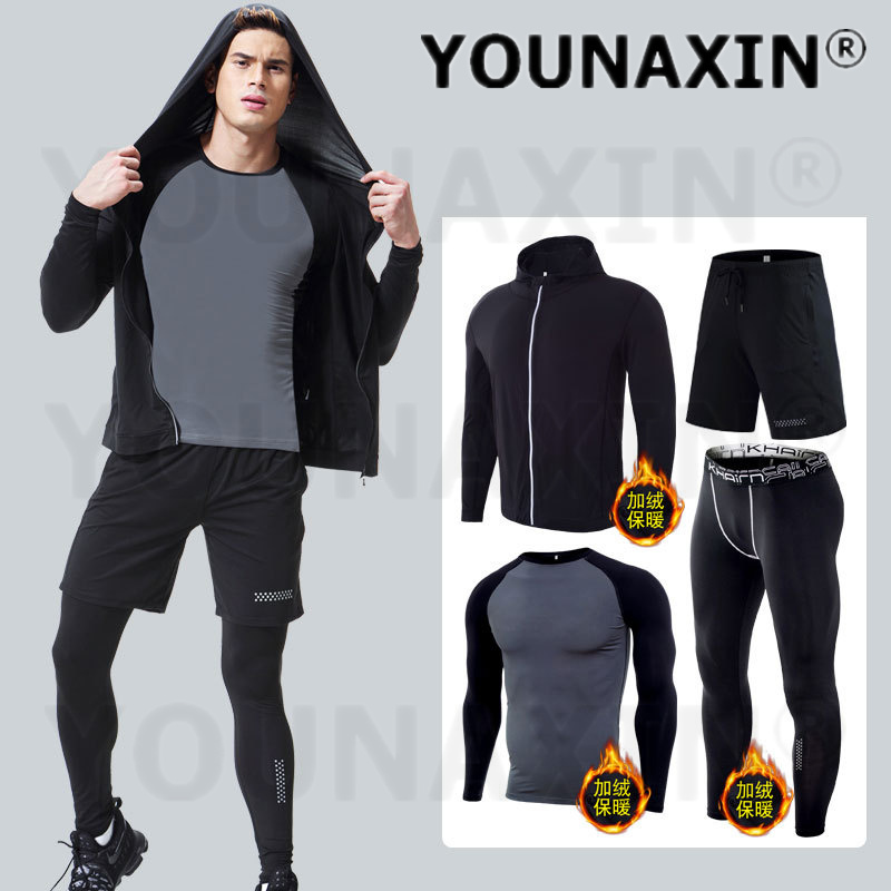 Set Pakaian Kebugaran Pria 4 P - Winter Yoga Clothing ulasan dan harga