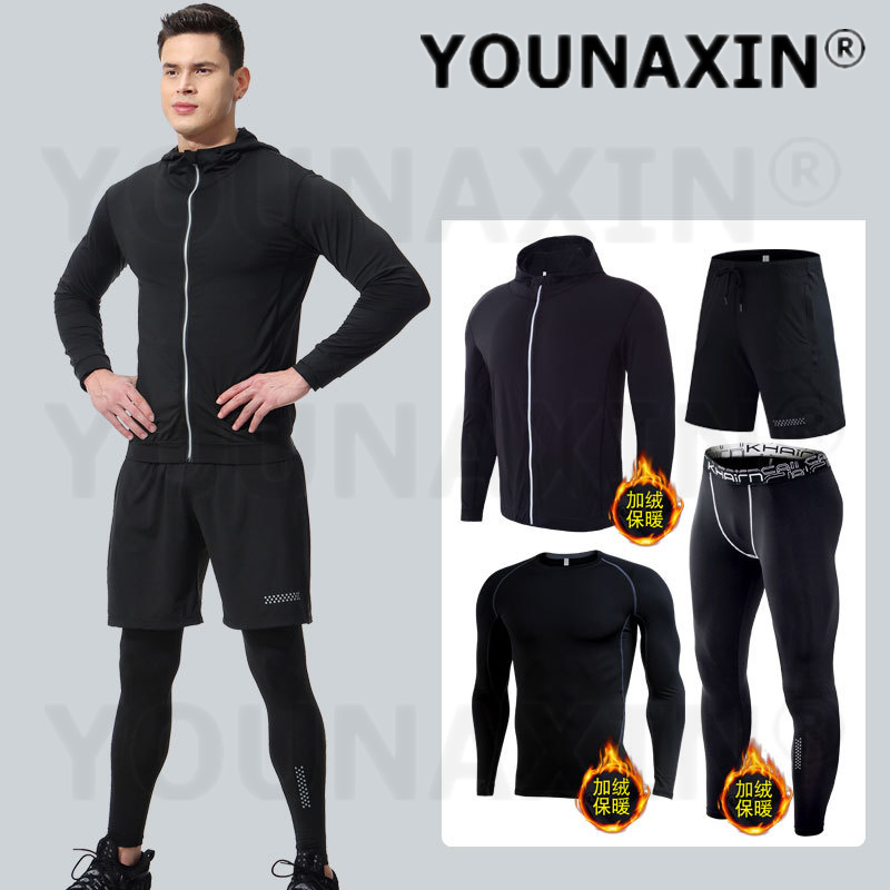 Set Pakaian Kebugaran Pria 4 P - Winter Yoga Clothing ulasan dan harga