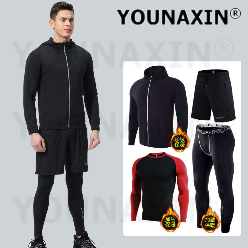 Set Pakaian Kebugaran Pria 4 P - Winter Yoga Clothing ulasan dan harga