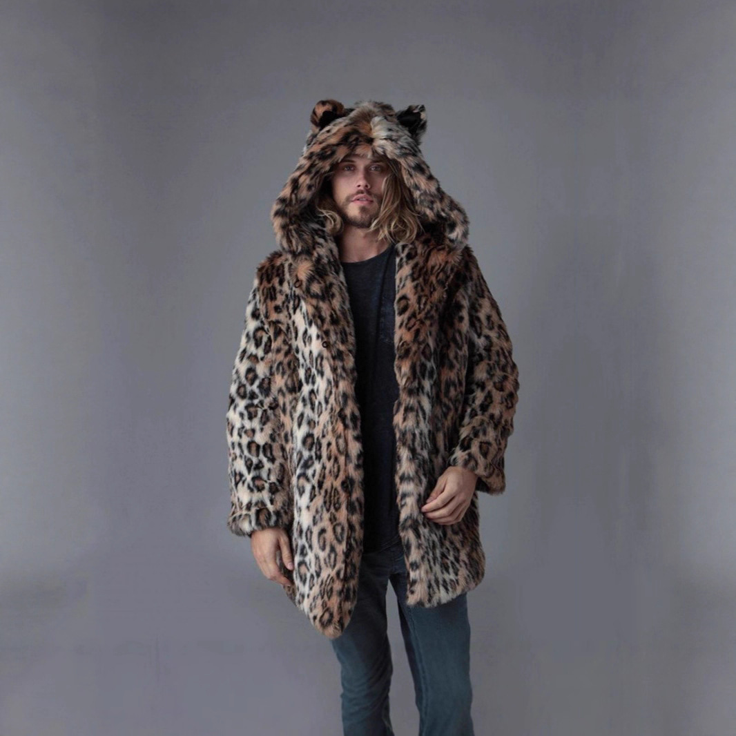 Jaket Bulu Imitasi Pria Mantel - Winter Clothing Matching ulasan dan harga