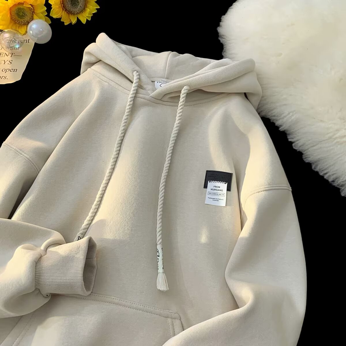 Hoodie Pria Pakaian Fashion La - Winter Clothing Label ulasan dan harga