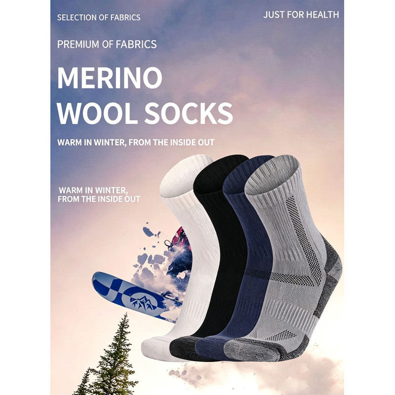 5PCS Kaos Kaki Hiking Pria dar - Thermal Sock Merino ulasan dan harga
