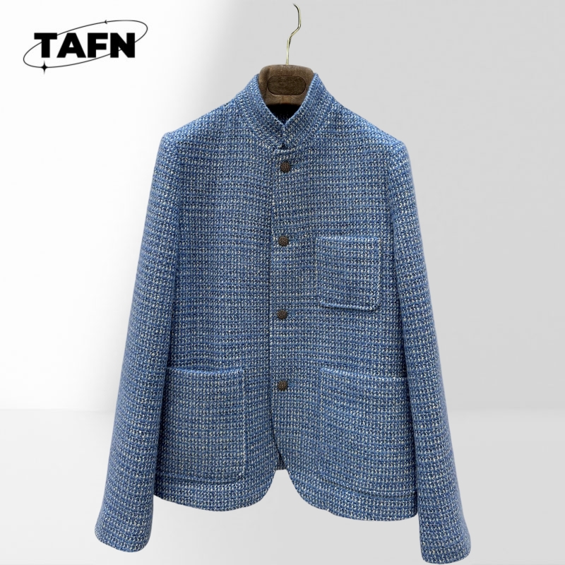 Jaket Tweed Campuran Wol Mewah - Wool Blend Coat ulasan dan harga