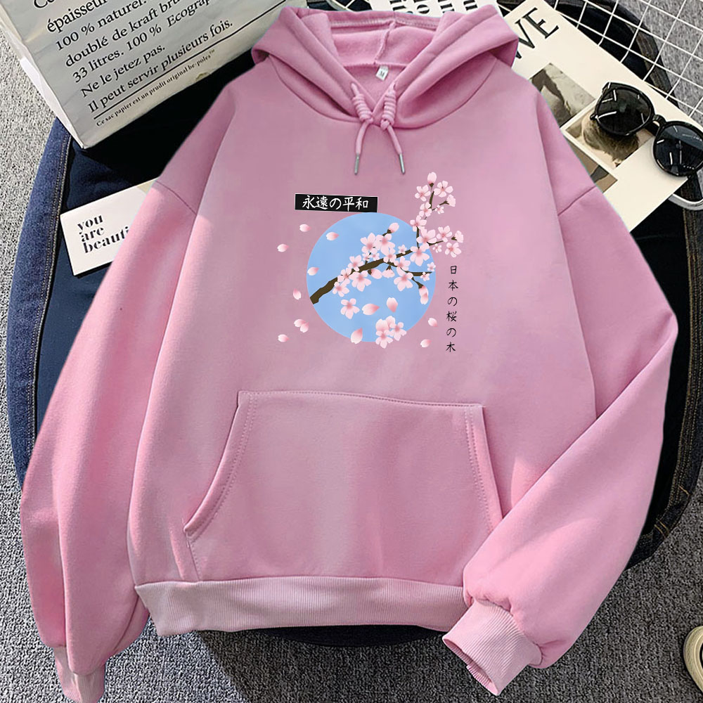 Jaket Hoodie grafis Sakura mek - Winter Clothing Yellowknife ulasan dan harga