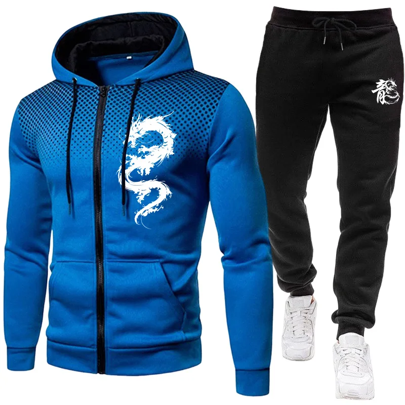 Setelan Pria Motif Naga Paris, - Winter Clothing Hoodie ulasan dan harga