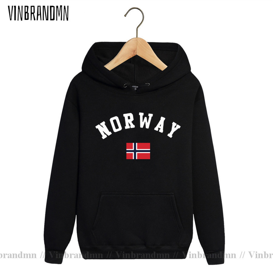 Hoodie Pria Bendera Norwegia T - Winter Clothing Norway ulasan dan harga