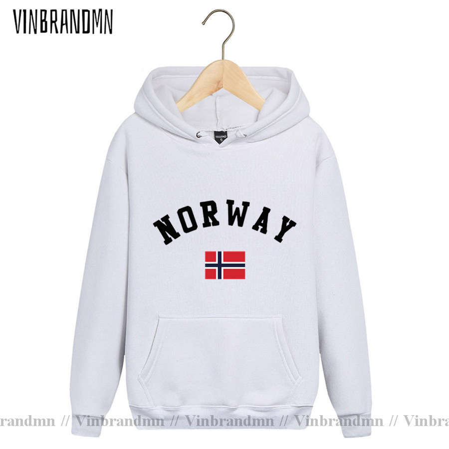 Hoodie Pria Bendera Norwegia T - Winter Clothing Norway ulasan dan harga