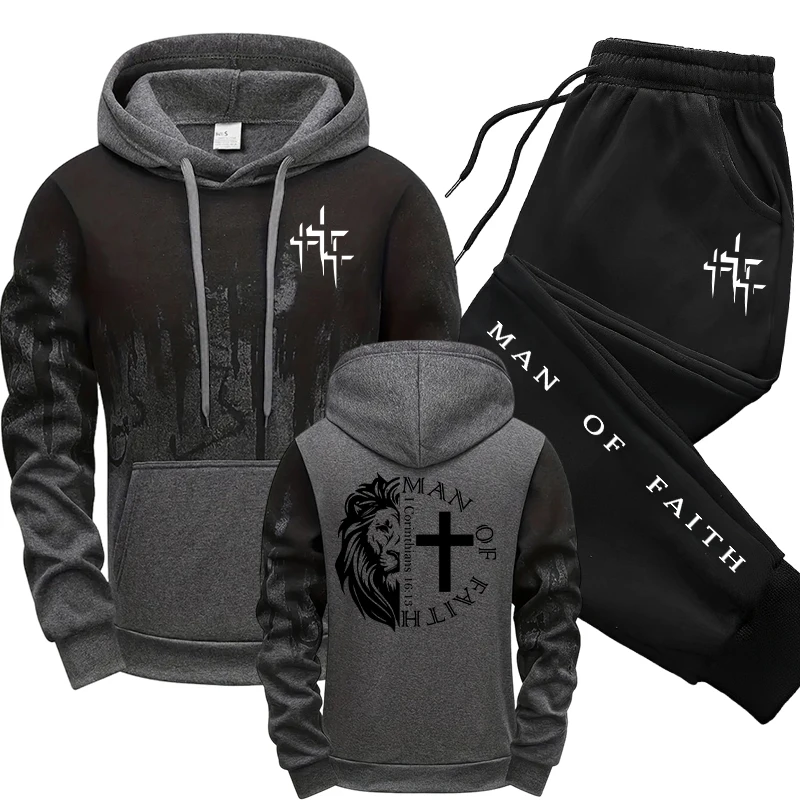 Setelan Pria Motif Man of Fait - Winter Clothing Hoodie ulasan dan harga