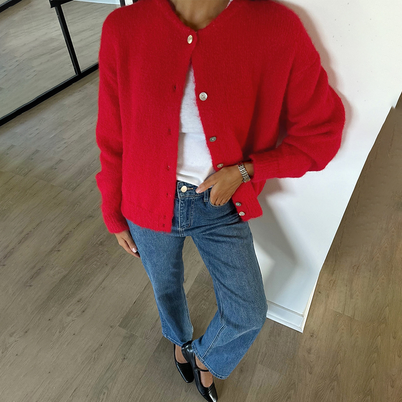 TARUXY Kardigan Rajut Berbulu  - Wool Blend Coat ulasan dan harga