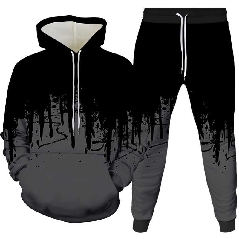 Set Hoodie dan Celana 3D Print - Winter Clothing Hoodie ulasan dan harga