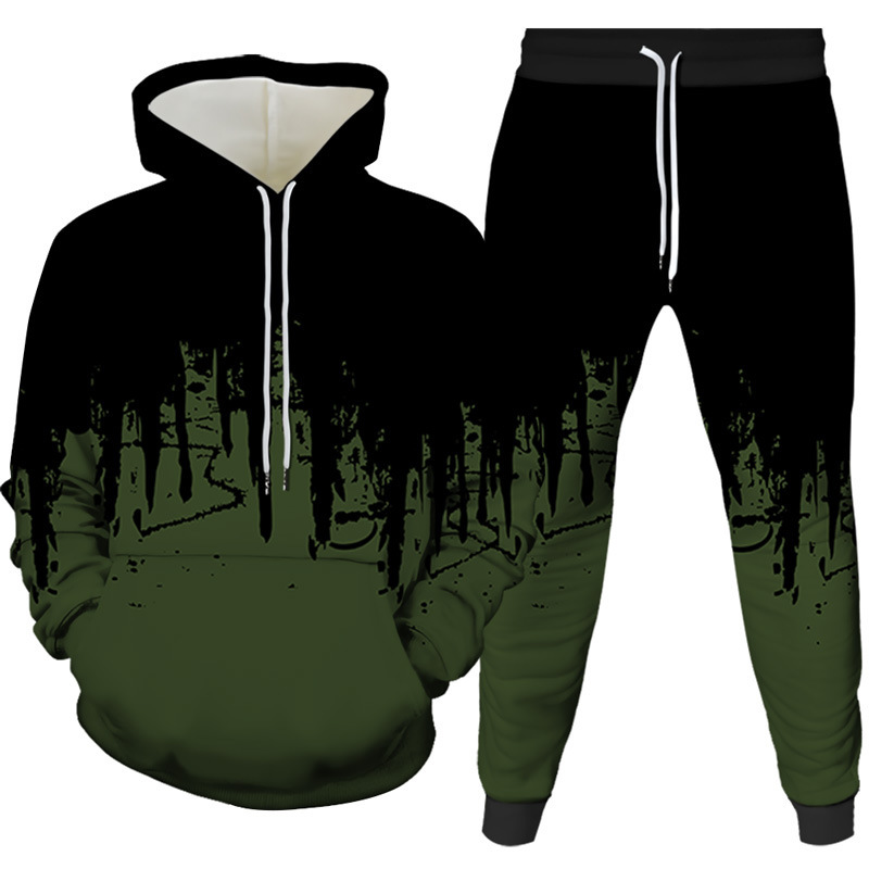 Set Hoodie dan Celana 3D Print - Winter Clothing Hoodie ulasan dan harga