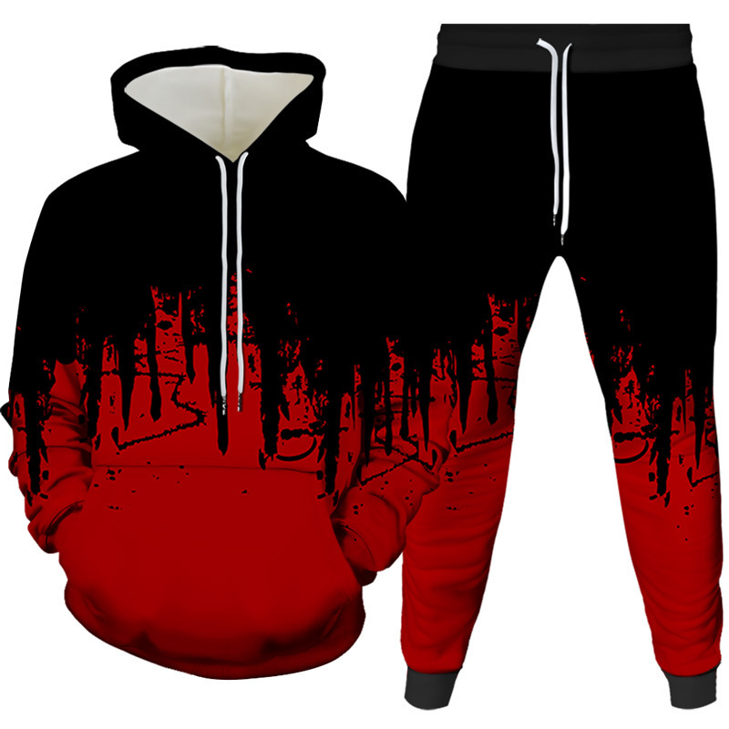 Set Hoodie dan Celana 3D Print - Winter Clothing Hoodie ulasan dan harga